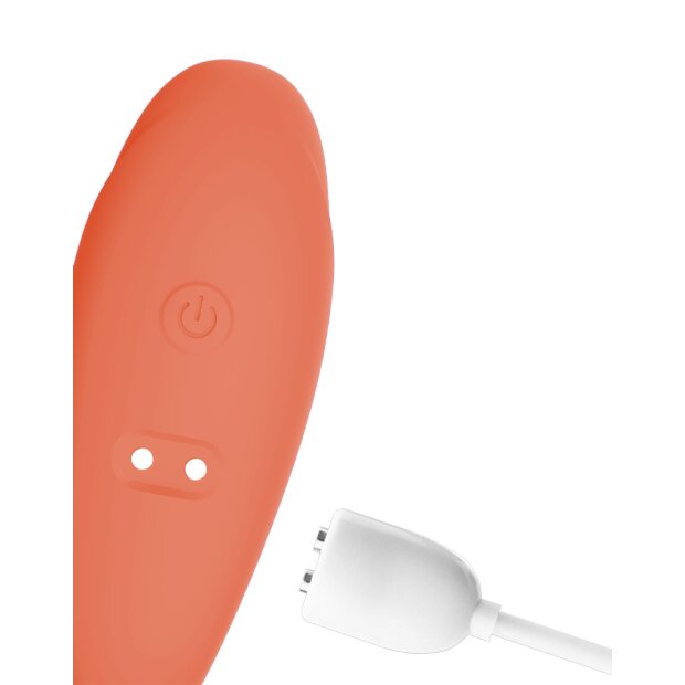 IY Vibromasseur pour Couples avec Commande par Application Orange 9,2 cm Ø 3,3 cm