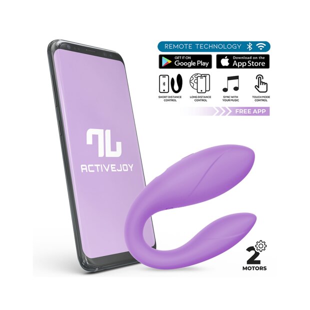 IY Couple’s Vibrator with App Control Purple 9.2 cm Ø 3.3 cm
