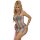 SUBBLIME Rainbow Off Shoulder Sleeveless Fishnet Bodystocking One Size