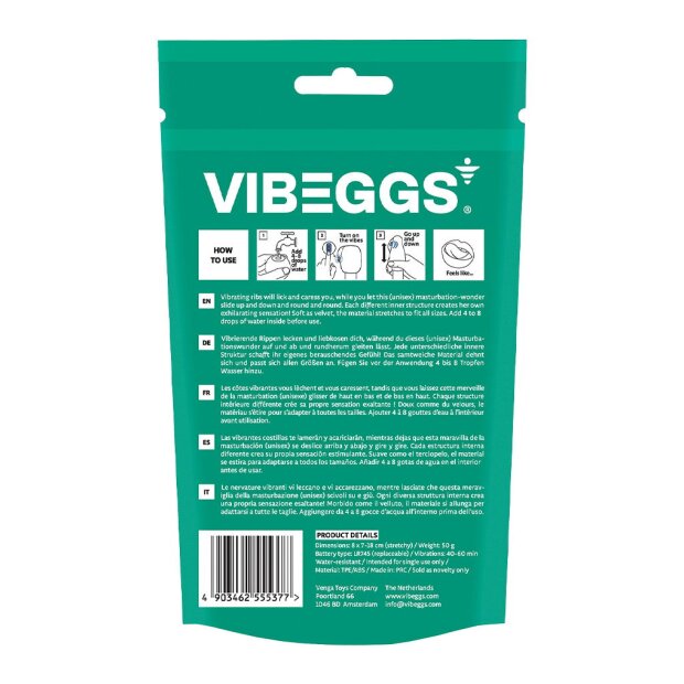 VIBEGGS - Ribs Delight - Vibrating Masturbation Sleeve - White