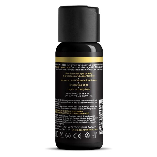 WICKED Sensual Massage Oil Vanilla Sugarcane 120ml