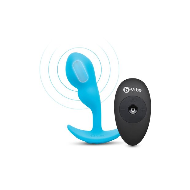 B-Vibe Remote Control P-spot Snug Plug 95gr Blue