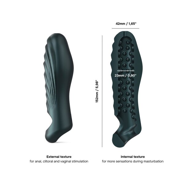MANWAN Ryzer Penis Extender and Soft Masturbating Sleeve Grey 16 cm