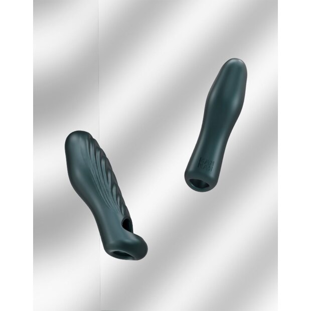MANWAN Ryzer Penis Extender and Soft Masturbating Sleeve Grey 16 cm