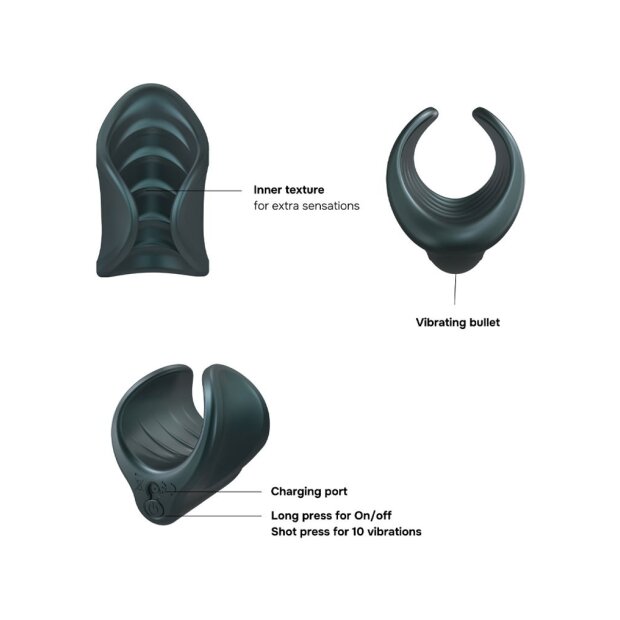 MANWAN Starter Rechargeable Masturbator Grey