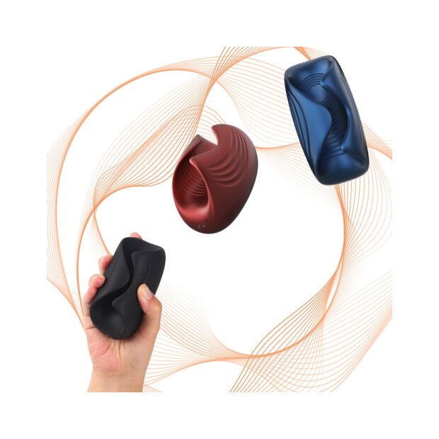 MANWAN Sub One Vibrating Masturbator with Tapping Feature Velvet Red