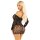 Leg Avenue Off Shoulder Long Sleeved Mesh Mini Dress Black