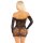 Leg Avenue Off Shoulder Long Sleeved Mesh Mini Dress Black