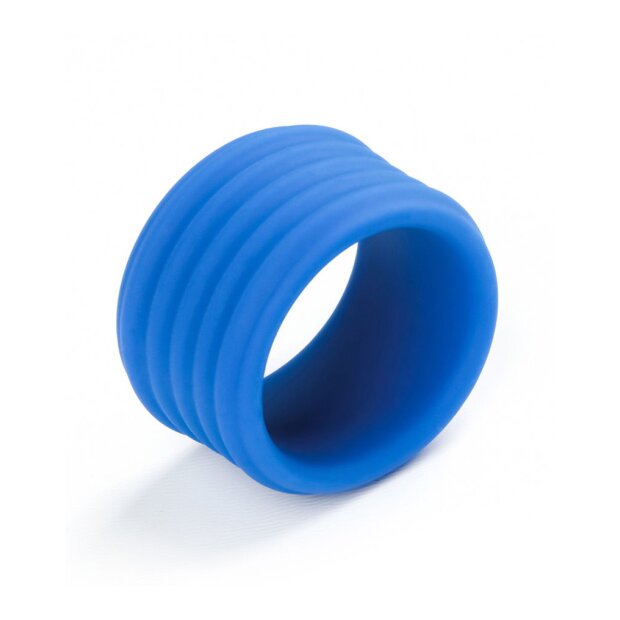 LoveToy Pinnacle Pro Deep Rib Grip Ring Blue