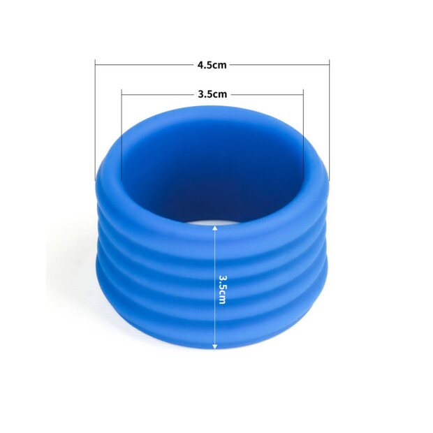 LoveToy Pinnacle Pro Deep Rib Grip Ring Blue