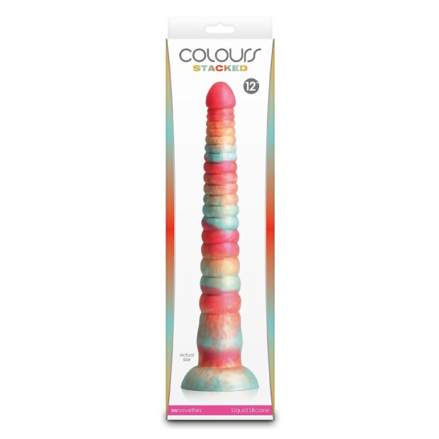 NS Novelties Colours Stacked Dildo Mehrfarbig 30,6 cm Ø 4,5 cm