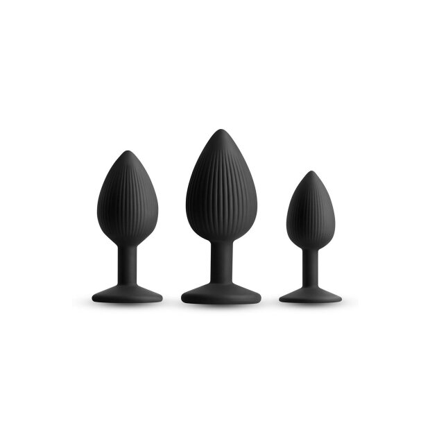 NS Novelties Renegade Triple Ace Kit Analplug Set 3-teilig Schwarz Ø 4,5 cm