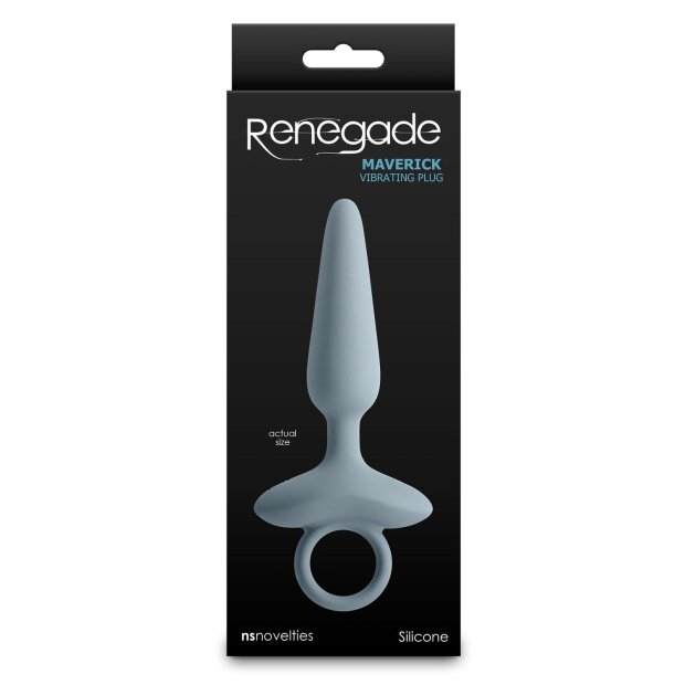 NS Novelties Renegade Maverick Analplug mit Vibration Grau Ø 2,7 cm