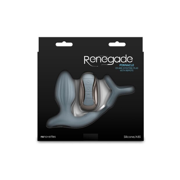 NS Novelties Renegade Pinnacle Plug Anal Vibrant avec Anneau Pénien Gris Ø 3,7 cm