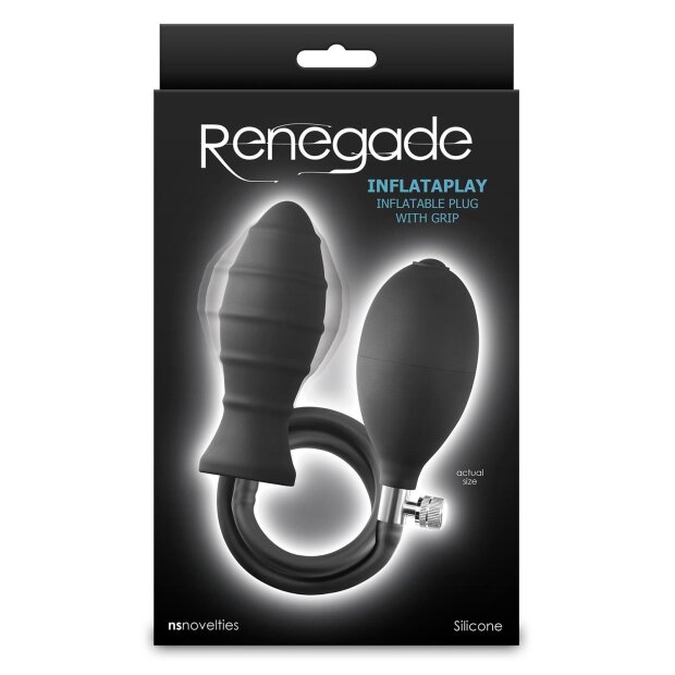Ns Novelties Renegade Inflataplay Plug Gonflable Noir 10,5 cm Ø 4 cm