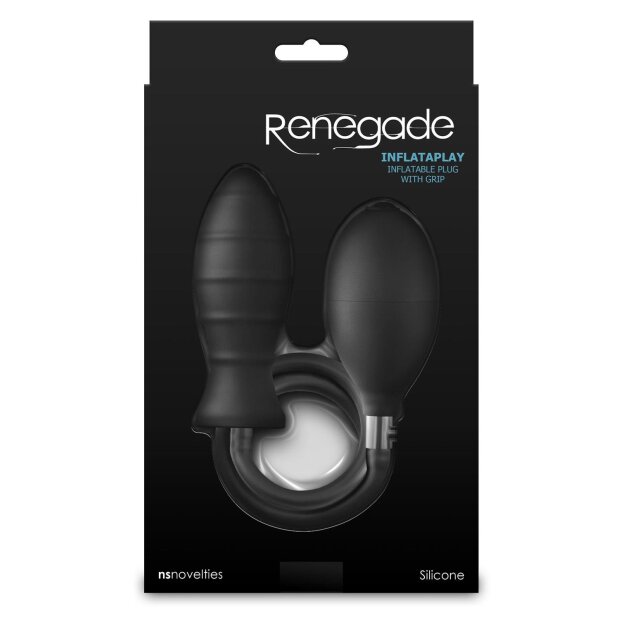 Ns Novelties Renegade Inflataplay Plug Gonflable Noir 10,5 cm Ø 4 cm