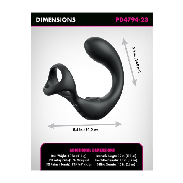 Pipedream Anal Fantasy Elite Ass-Gasm Taint-Alizer Black