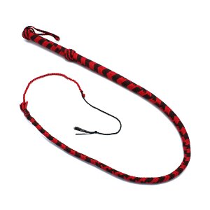Kiotos Nylon Bullwhip Black & Red 120 cm