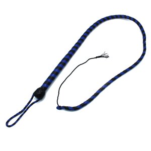 Kiotos Leather Whip Black & Blue 140 cm