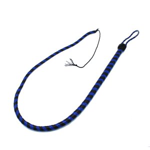 Kiotos Leather Whip Black & Blue 140 cm