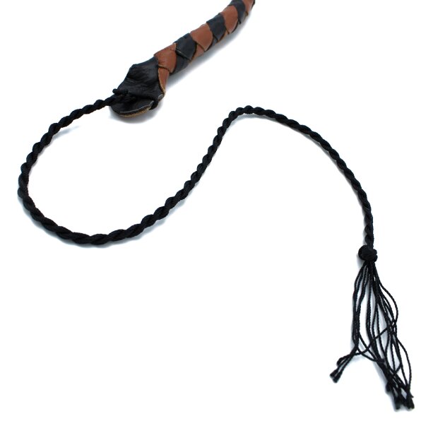 Kiotos Leather Whip Black & Brown 90 cm