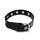 Kiotos Narrow Leather Collar with Multi Metal Eyelets Black