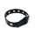 Kiotos Narrow Leather Collar with Multi Metal Eyelets Black