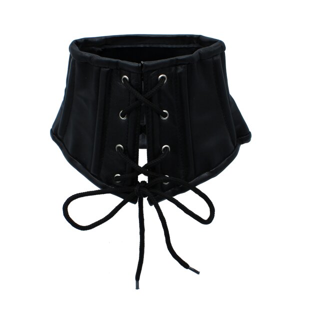 Kiotos Collier en Cuir style Corset Noir