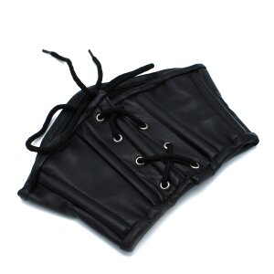 Kiotos Collier en Cuir style Corset Noir