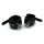 Kiotos Padded Leather Handcuffs Black