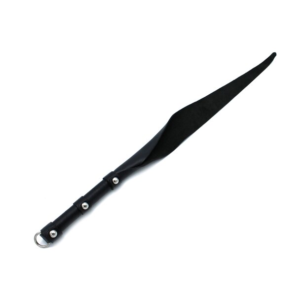 Kiotos Lederpeitsche mit D-Ring Schwarz