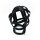 Kiotos Black Leather Head Cage with Zipper