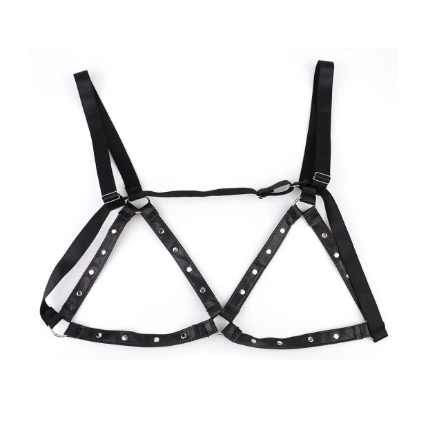 Kiotos Heart Nipple Clamps Tinkling Bells & Leather Harness