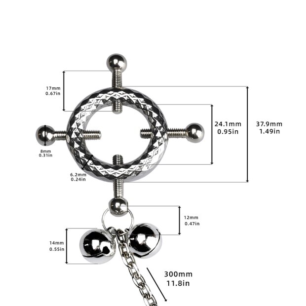 Kiotos Circular Nipple Clamps Tinkling Bells