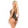 LEG AVENUE Diamond Fishnet Bodysuit Black One Size