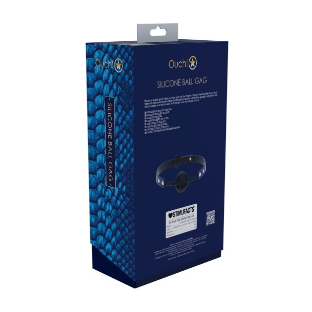 Florence Collection Silicone Ball Gag Blue