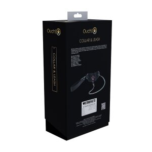 Venice Collection Collar with Leash Black