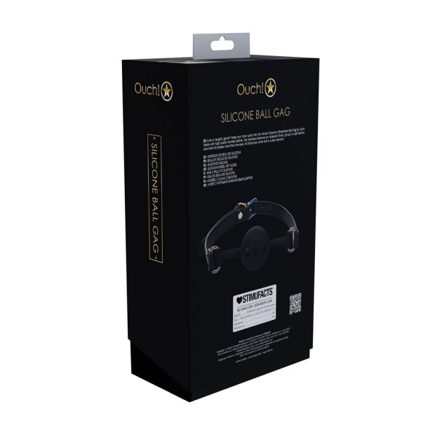 Venice Collection Silicone Ball Gag Black