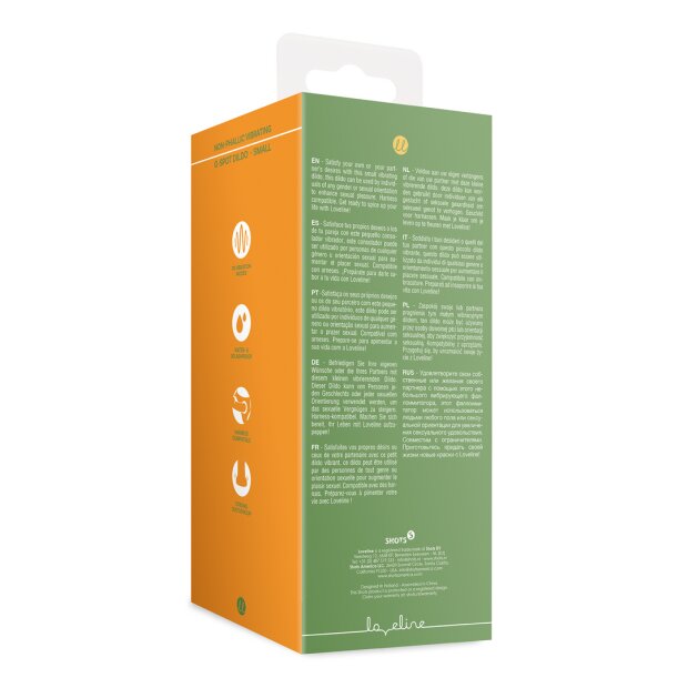 Loveline Non-Phallic Vibrating Dildo - Small - Forest Green