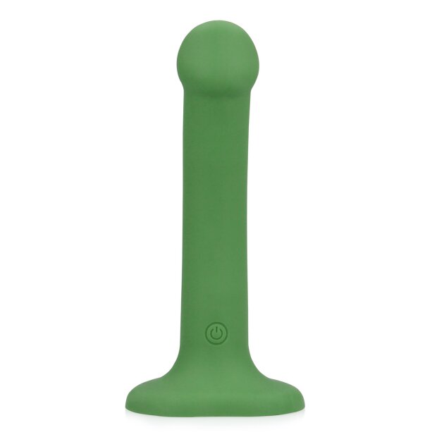 Loveline Non-Phallic Vibrating Dildo - Small - Forest Green