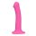 Loveline Non-Phallic Vibrating Dildo - Medium - Powerful Pink