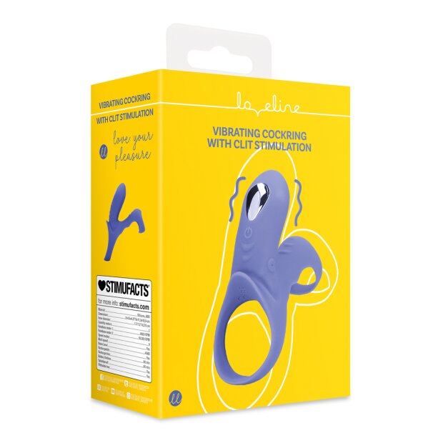 Loveline Vibrating Cockring with Clit Stimulation Tamiya Blue