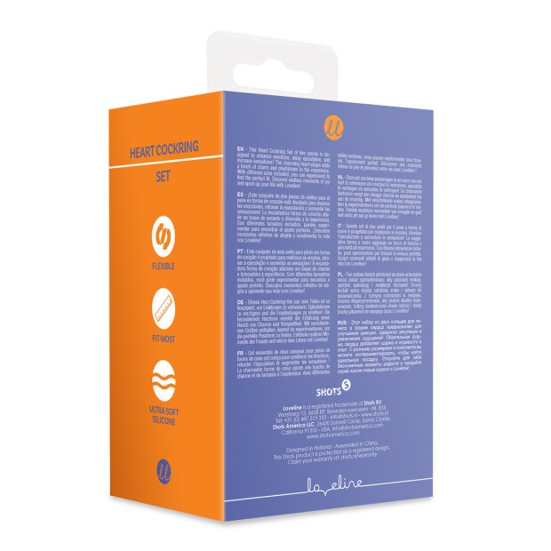 Loveline Heart Cockring Set Violet Storm