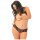 Rene Rofe Lingerie Crotchless Lace Thong With Bows Red Plus Size XL/XXL - 3XL/4XL