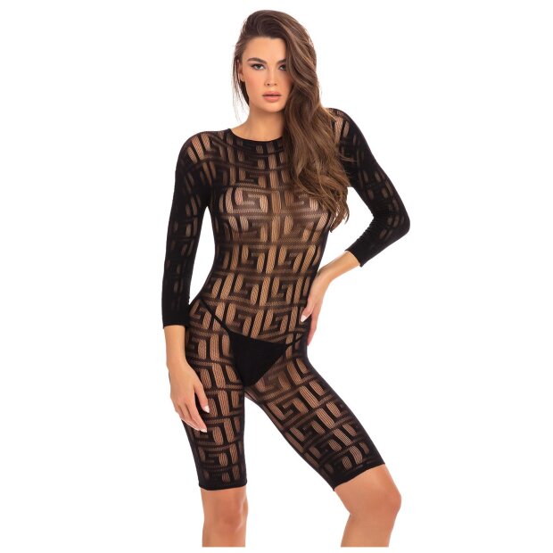 Exotic Geometry Bodystocking Black S/M - M/L