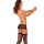Rene Rofe Lingerie Crotchless Lace Boyleg With Garters S/M - M/L