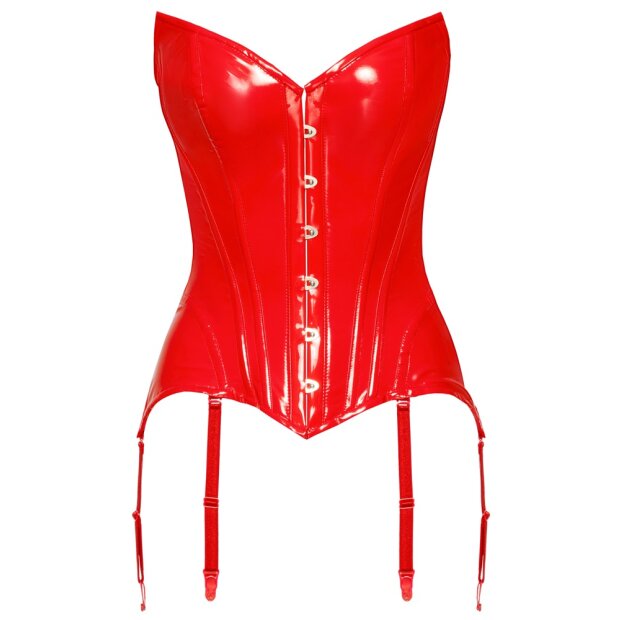 Black Level Vinyl Corset red XL