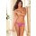 Rene Rofe Lingerie Crotchless Lace V-Thong Purple S/M - M/L