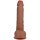 RealRock Vibrating Regular Straight Cock with Balls - 7 / 18 cm - Tan