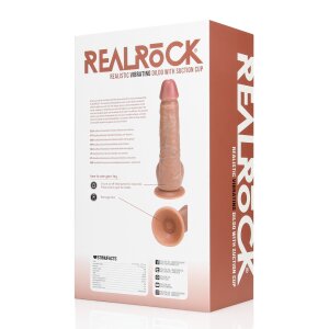 RealRock Vibrating Regular Straight Cock with Balls - 9 /...